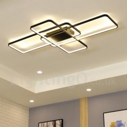 Modern Comtemporary Alumilium Painting Ceiling Light Flush Mount Wall Light with Remoter Dimmer for Living Room Bed Room Also Can Be Used As Wall Light