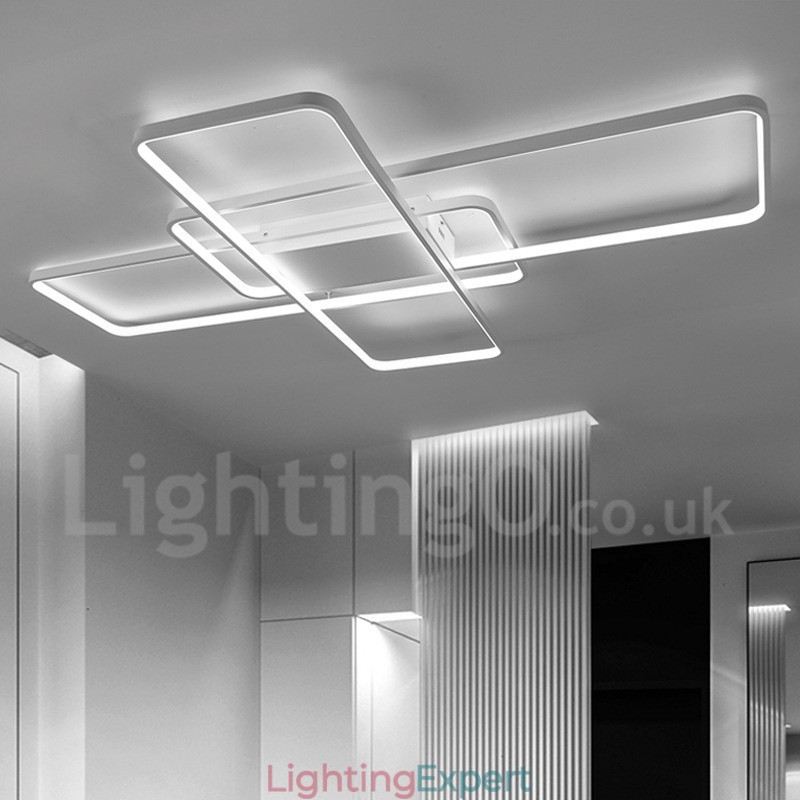 Modern Comtemporary Alumilium Painting Ceiling Light Flush Mount Wall Light with Remoter Dimmer for Living Room Bed Room Also Can Be Used As Wall Light