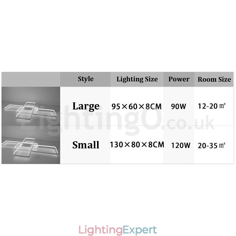 Modern Comtemporary Alumilium Painting Ceiling Light Flush Mount Wall Light with Remoter Dimmer for Living Room Bed Room Also Can Be Used As Wall Light