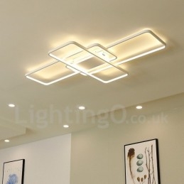 Modern Comtemporary Alumilium Painting Ceiling Light Flush Mount Wall Light with Remoter Dimmer for Living Room Bed Room Also Can Be Used As Wall Light