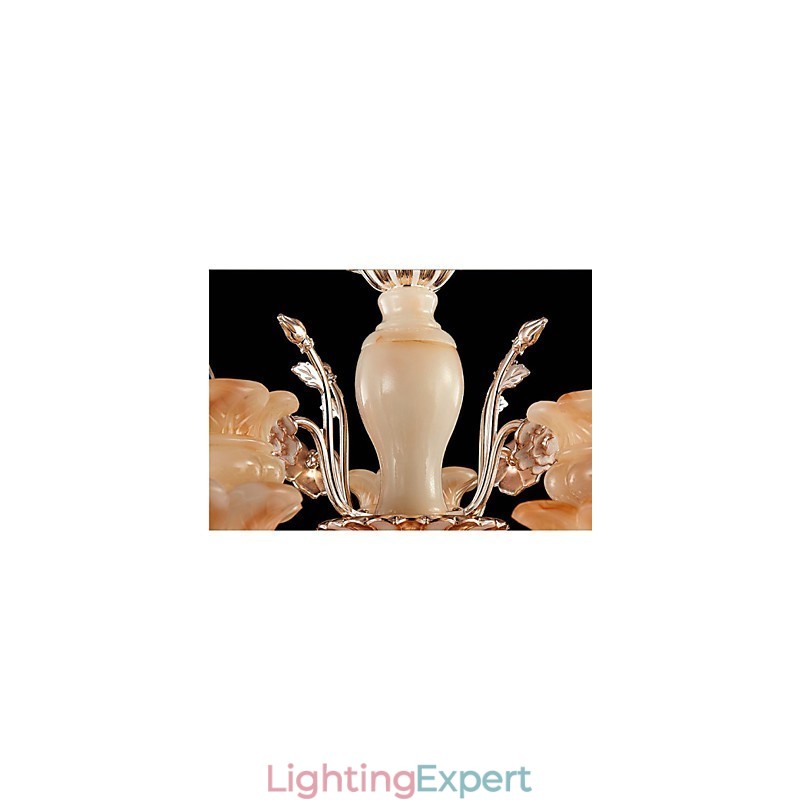 Jade Crystal Pendant lamp Candle Style Chandelier