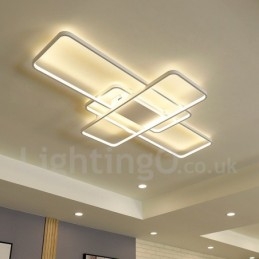 Modern Comtemporary Alumilium Painting Ceiling Light Flush Mount Wall Light with Remoter Dimmer for Living Room Bed Room Also Can Be Used As Wall Light
