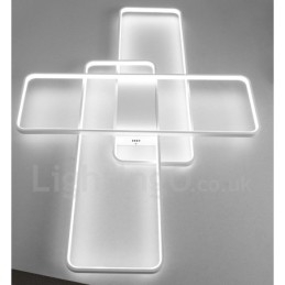 Modern Comtemporary Alumilium Painting Ceiling Light Flush Mount Wall Light with Remoter Dimmer for Living Room Bed Room Also Can Be Used As Wall Light
