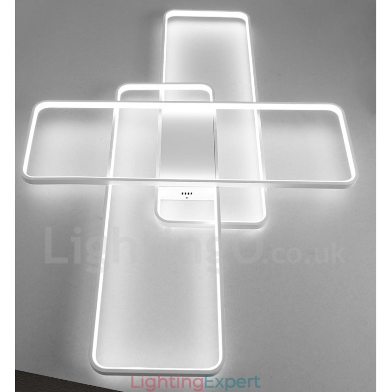 Modern Comtemporary Alumilium Painting Ceiling Light Flush Mount Wall Light with Remoter Dimmer for Living Room Bed Room Also Can Be Used As Wall Light