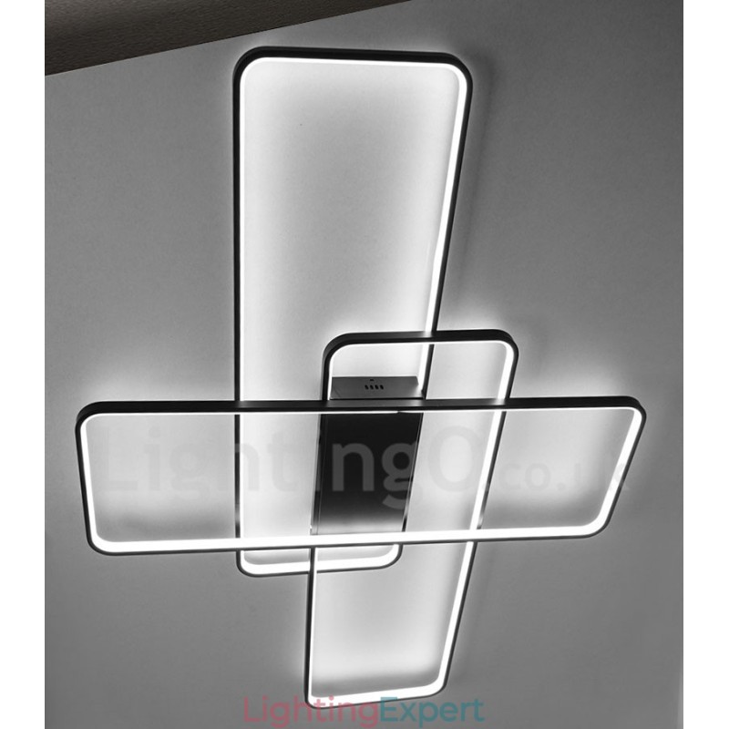 Modern Comtemporary Alumilium Painting Ceiling Light Flush Mount Wall Light with Remoter Dimmer for Living Room Bed Room Also Can Be Used As Wall Light