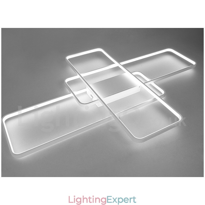 Modern Comtemporary Alumilium Painting Ceiling Light Flush Mount Wall Light with Remoter Dimmer for Living Room Bed Room Also Can Be Used As Wall Light