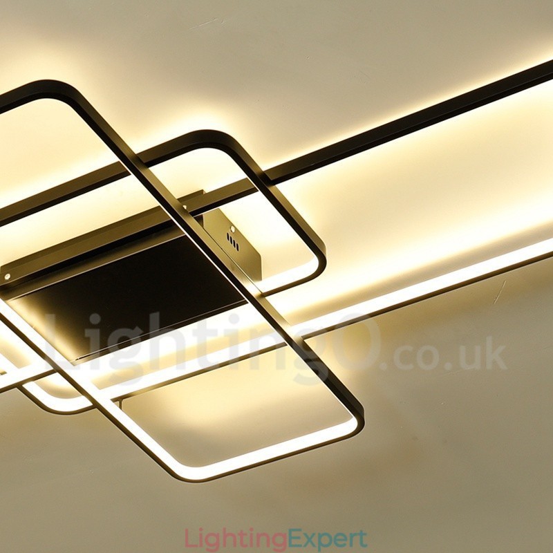 Modern Comtemporary Alumilium Painting Ceiling Light Flush Mount Wall Light with Remoter Dimmer for Living Room Bed Room Also Can Be Used As Wall Light