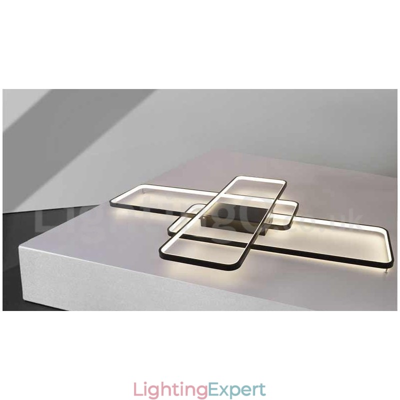 Modern Comtemporary Alumilium Painting Ceiling Light Flush Mount Wall Light with Remoter Dimmer for Living Room Bed Room Also Can Be Used As Wall Light