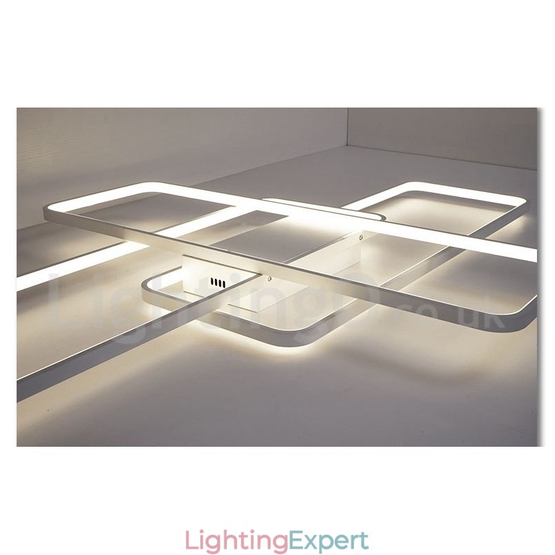 Modern Comtemporary Alumilium Painting Ceiling Light Flush Mount Wall Light with Remoter Dimmer for Living Room Bed Room Also Can Be Used As Wall Light
