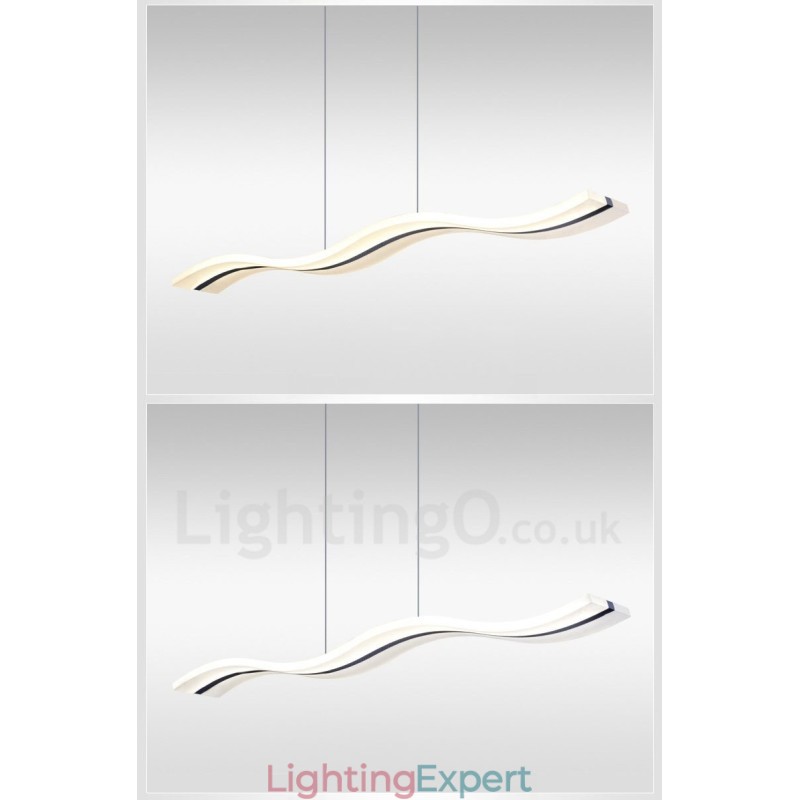 Dimmable Linear Pendant Light with Remote Control Modern Design