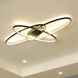 Dimmable Oval Modern Comtemporary Alumilium Ceiling Light Flush Mount Lamp for Living Room Bed Room Also Can Be Used As Wall Light