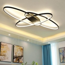 Dimmable Oval Modern Comtemporary Alumilium Ceiling Light Flush Mount Lamp for Living Room Bed Room Also Can Be Used As Wall Light