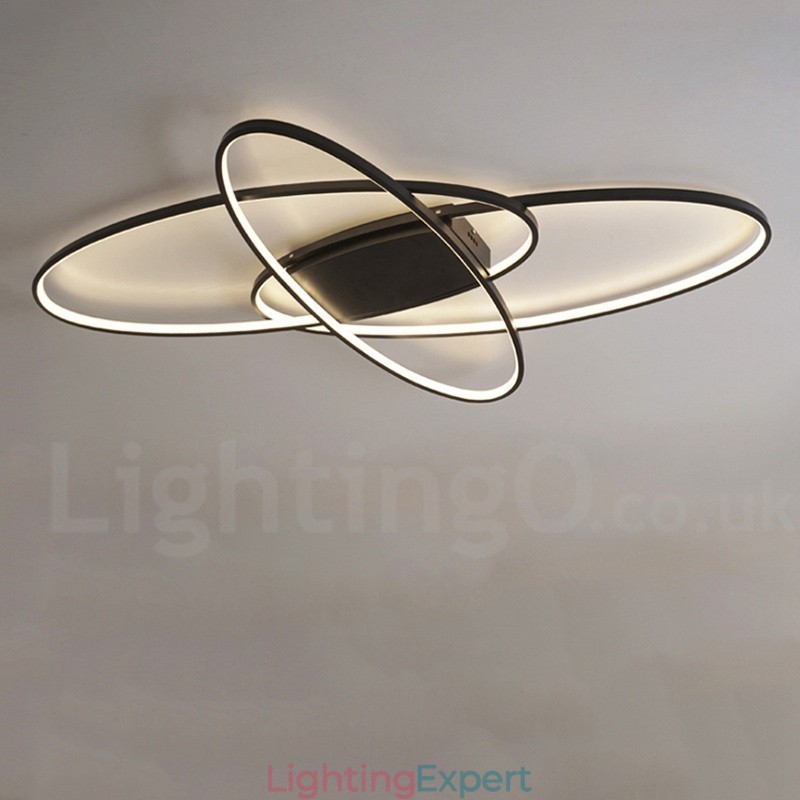 Dimmable Oval Modern Comtemporary Alumilium Ceiling Light Flush Mount Lamp for Living Room Bed Room Also Can Be Used As Wall Light