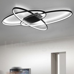 Dimmable Oval Modern Comtemporary Alumilium Ceiling Light Flush Mount Lamp for Living Room Bed Room Also Can Be Used As Wall Light
