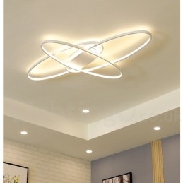 Dimmable Oval Modern Comtemporary Alumilium Ceiling Light Flush Mount Lamp for Living Room Bed Room Also Can Be Used As Wall Light