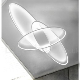 Dimmable Oval Modern Comtemporary Alumilium Ceiling Light Flush Mount Lamp for Living Room Bed Room Also Can Be Used As Wall Light