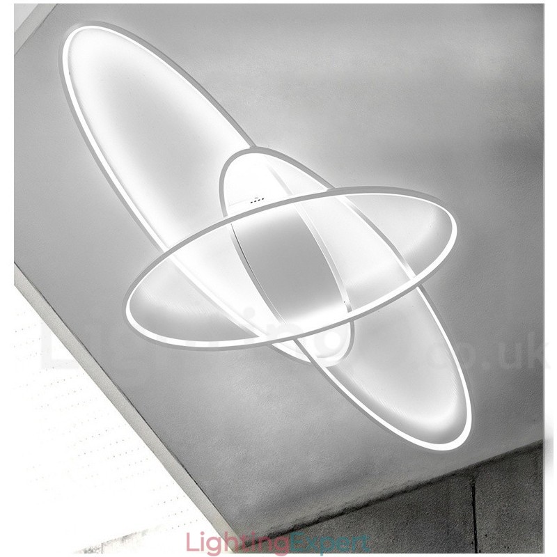 Dimmable Oval Modern Comtemporary Alumilium Ceiling Light Flush Mount Lamp for Living Room Bed Room Also Can Be Used As Wall Light