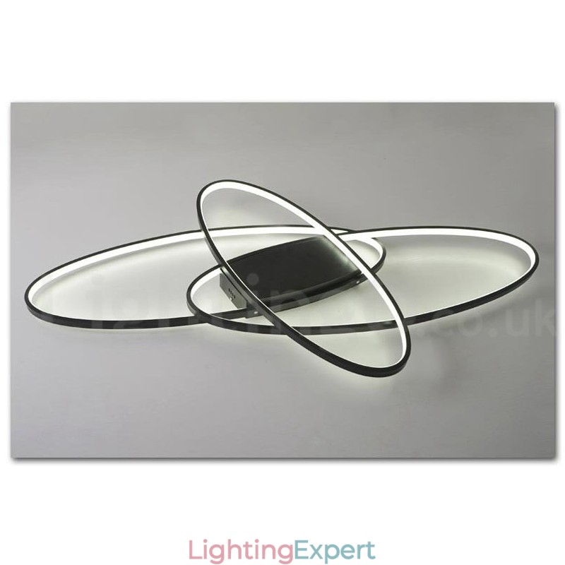 Dimmable Oval Modern Comtemporary Alumilium Ceiling Light Flush Mount Lamp for Living Room Bed Room Also Can Be Used As Wall Light