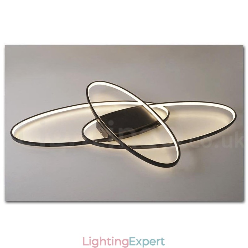 Dimmable Oval Modern Comtemporary Alumilium Ceiling Light Flush Mount Lamp for Living Room Bed Room Also Can Be Used As Wall Light