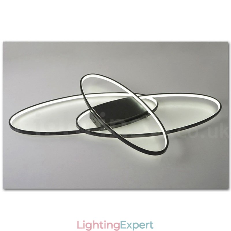 Dimmable Oval Modern Comtemporary Alumilium Ceiling Light Flush Mount Lamp for Living Room Bed Room Also Can Be Used As Wall Light