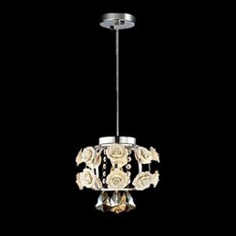 Chandelier Crystal Modern Contemporary Lantern Metal 1 Light