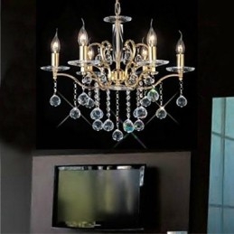 Traditional Classic Crystal Gold Metal Chandelier