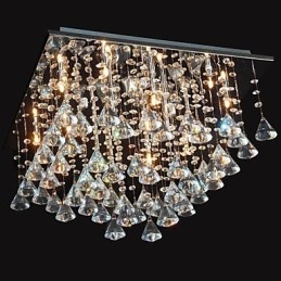 Traditional Classic Crystal Chrome Metal Chandelier