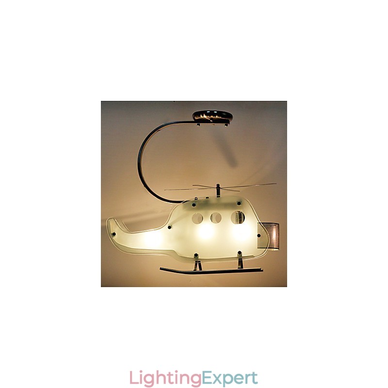 Simple Children lamp Cartoon Glass Helicopter lamp