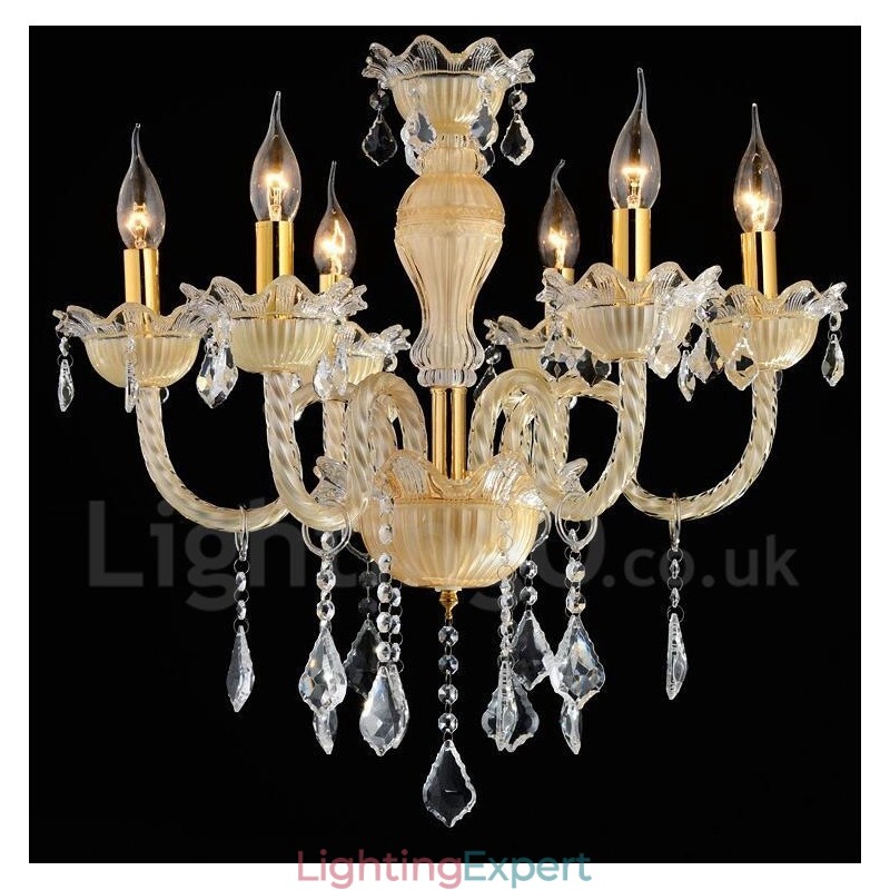 Crystal Luxurious Modern Contemporary Pendant Candle Chandelier