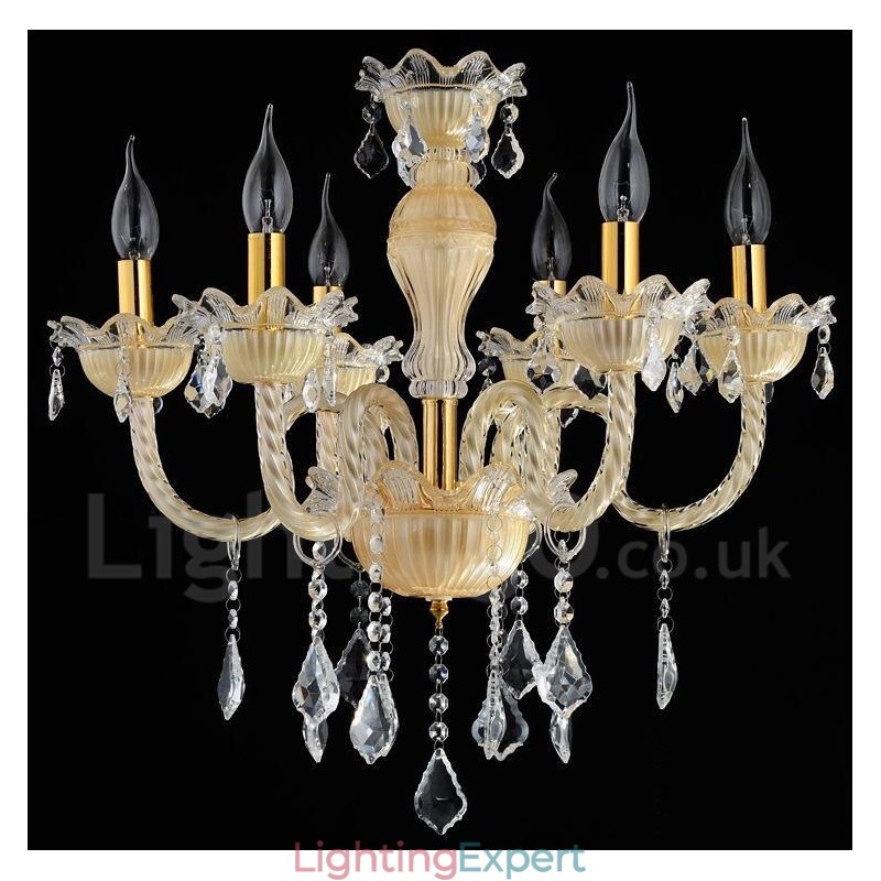 Crystal Luxurious Modern Contemporary Pendant Candle Chandelier