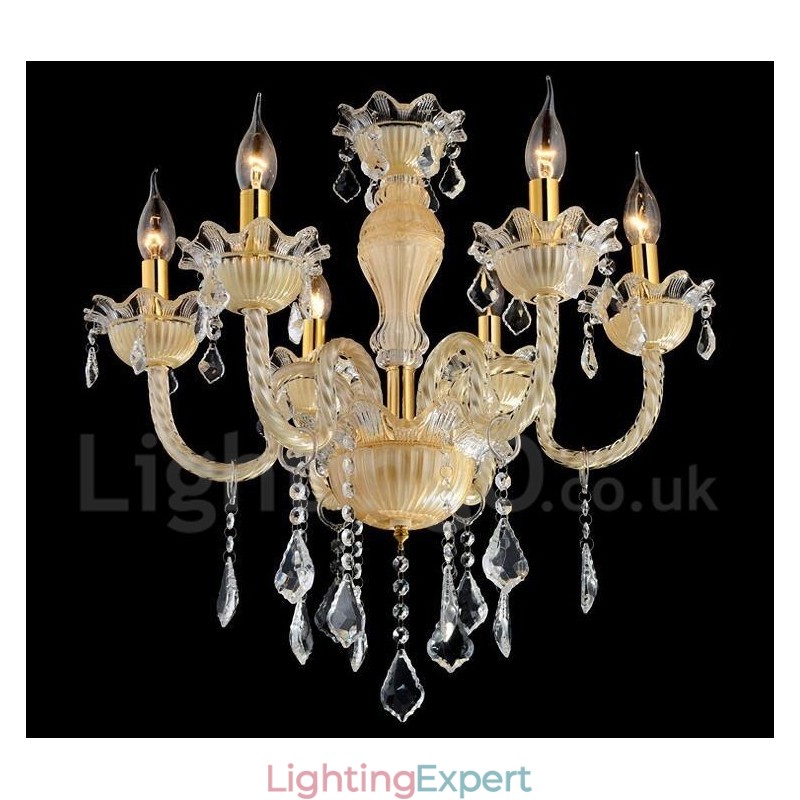 Crystal Luxurious Modern Contemporary Pendant Candle Chandelier