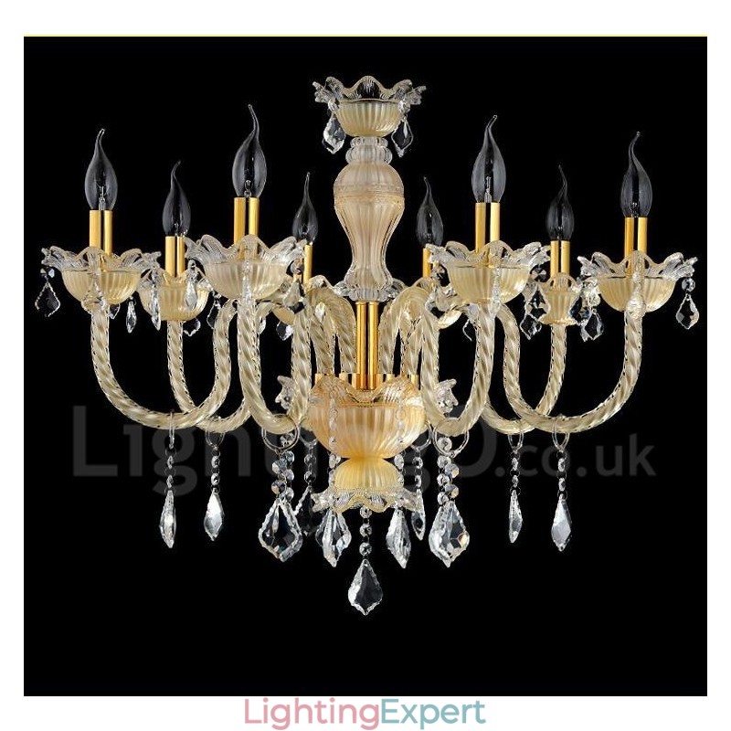 Crystal Luxurious Modern Contemporary Pendant Candle Chandelier