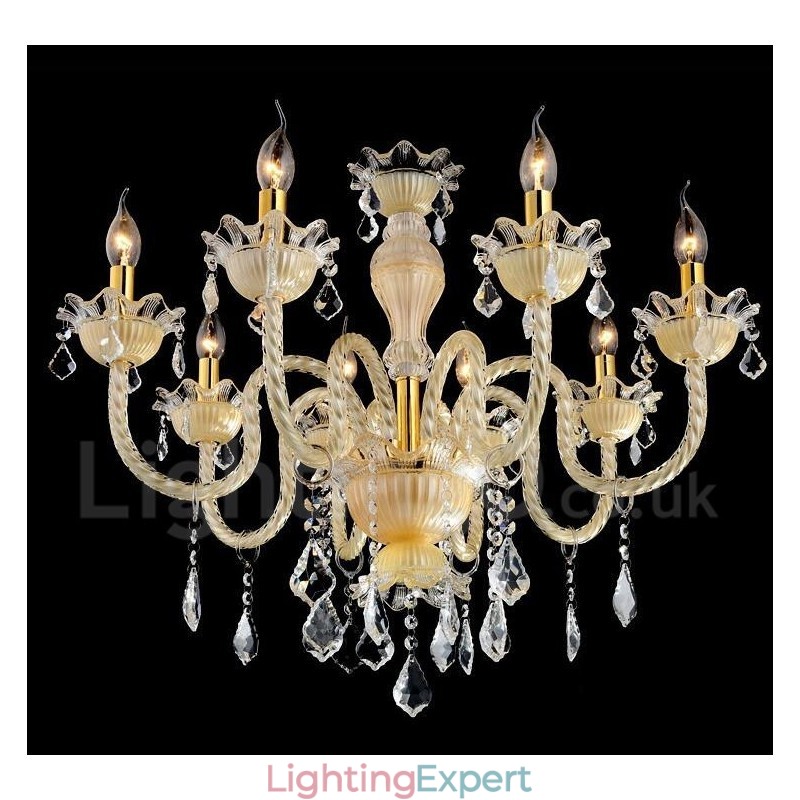 Crystal Luxurious Modern Contemporary Pendant Candle Chandelier