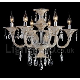 Crystal Luxurious Modern Contemporary Pendant Candle Chandelier