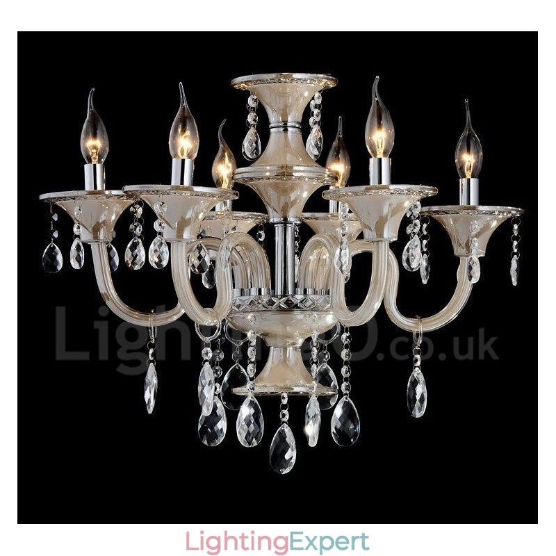 Crystal Luxurious Modern Contemporary Pendant Candle Chandelier