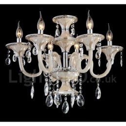 Crystal Luxurious Modern Contemporary Pendant Candle Chandelier