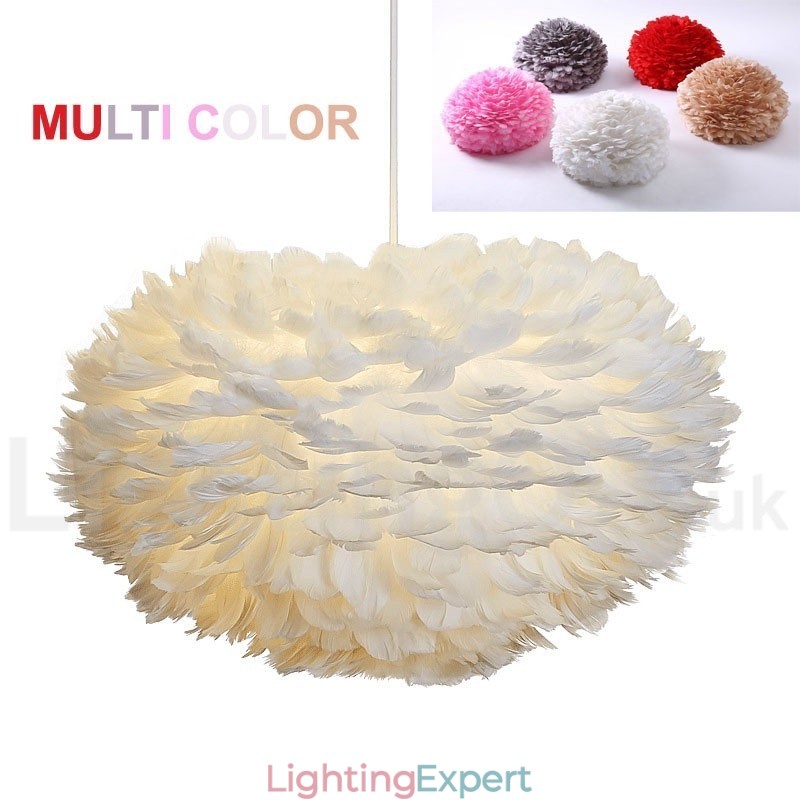 Multi Colours Feather Chandelier Modern Contemporary Pendant Light