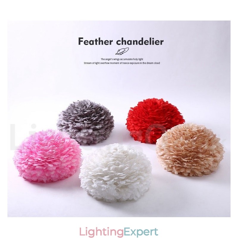 Multi Colours Feather Chandelier Modern Contemporary Pendant Light