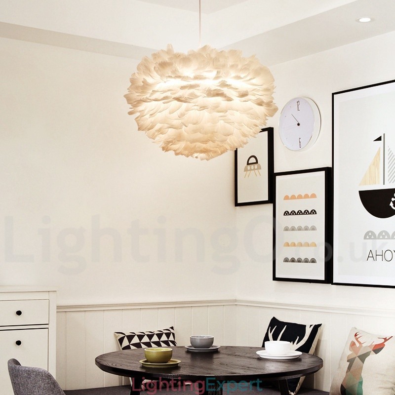 Multi Colours Feather Chandelier Modern Contemporary Pendant Light