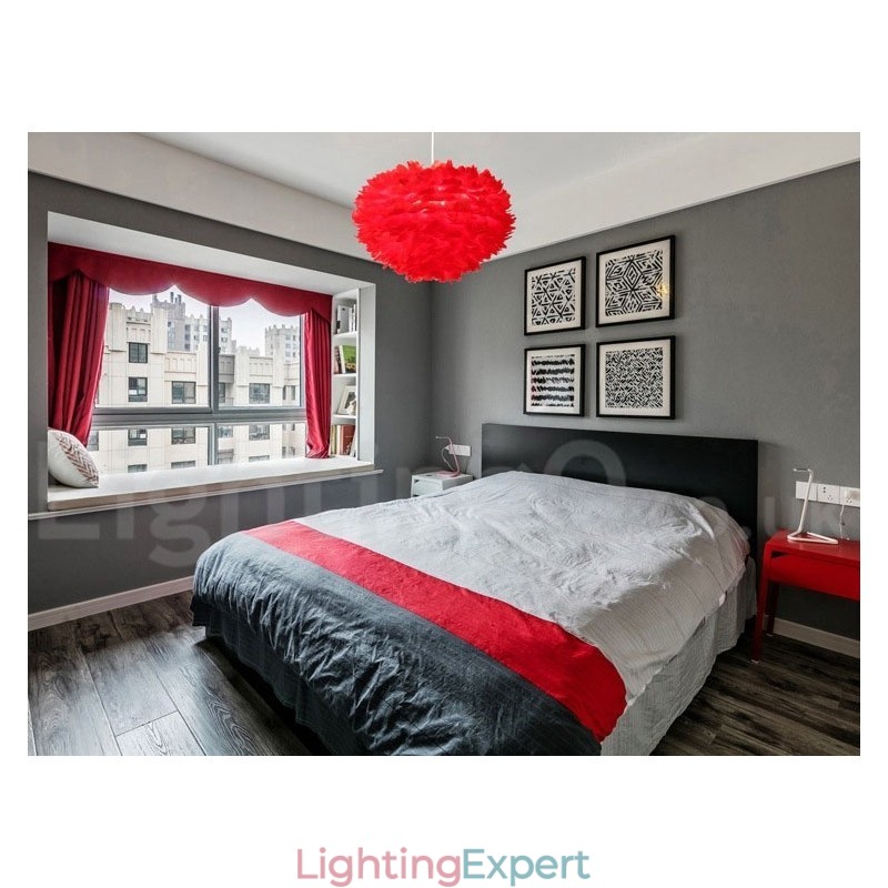 Multi Colours Feather Chandelier Modern Contemporary Pendant Light