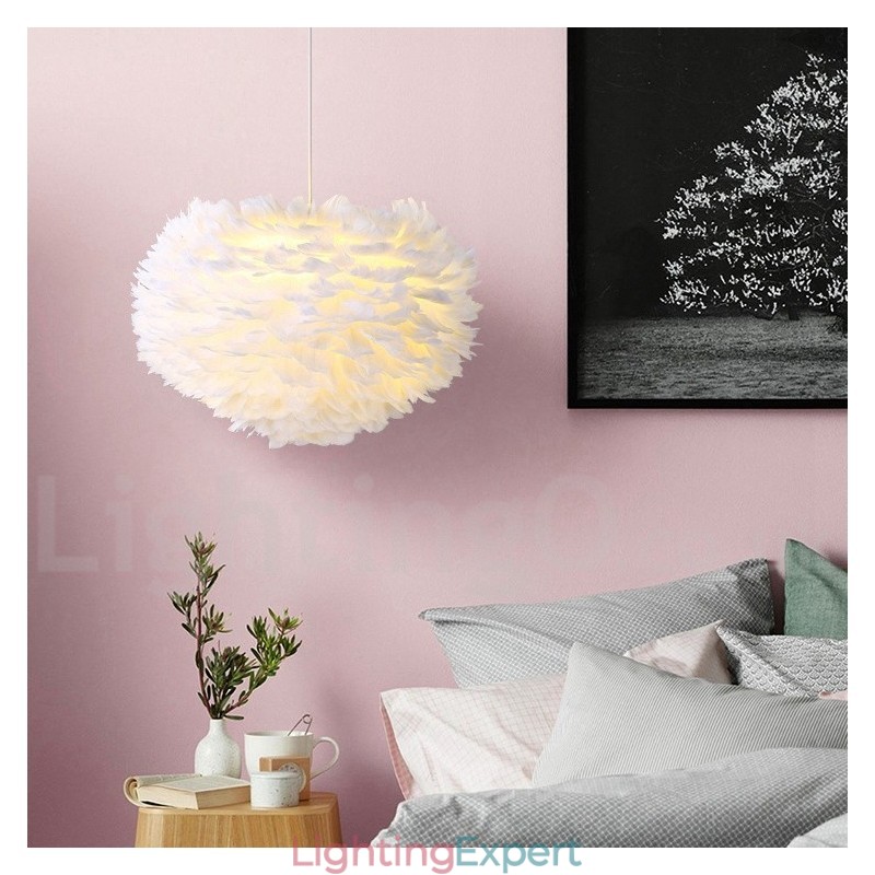 Multi Colours Feather Chandelier Modern Contemporary Pendant Light