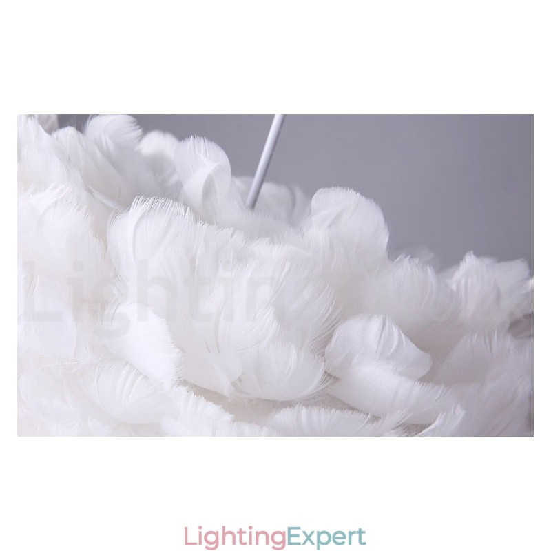 Multi Colours Feather Chandelier Modern Contemporary Pendant Light