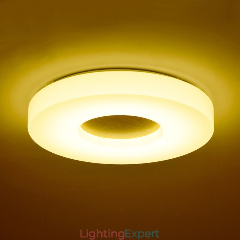 Dimmable Ultra thin Round Wood Ceiling Light with Acrylic Shade Ceiling Lamp Nordic Style
