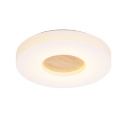 Dimmable Ultra thin Round Wood Ceiling Light with Acrylic Shade Ceiling Lamp Nordic Style
