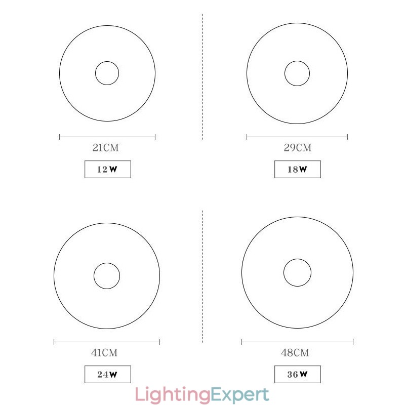 Dimmable Ultra thin Round Wood Ceiling Light with Acrylic Shade Ceiling Lamp Nordic Style