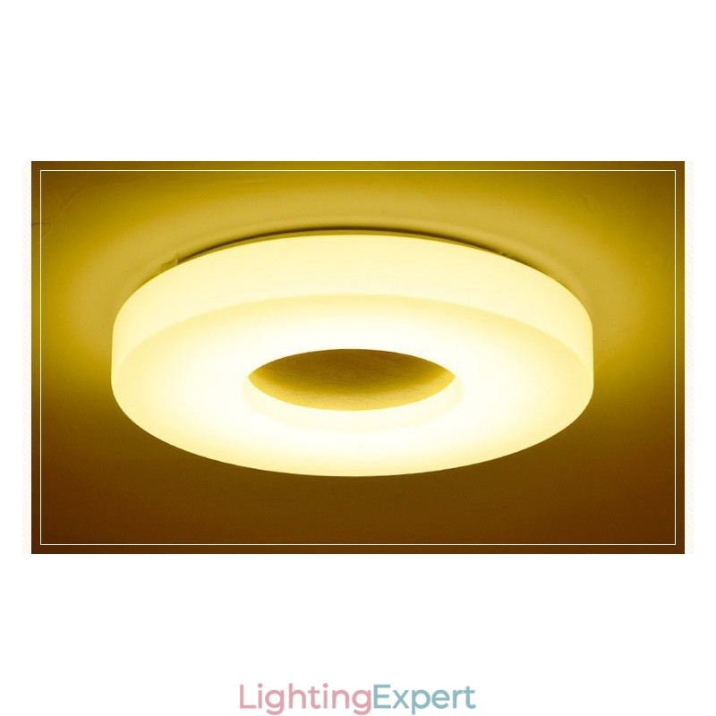 Dimmable Ultra thin Round Wood Ceiling Light with Acrylic Shade Ceiling Lamp Nordic Style