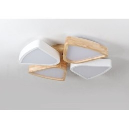 Dimmable Ultra thin Petal Wood Ceiling Light with Acrylic Shade Ceiling Lamp Nordic Style