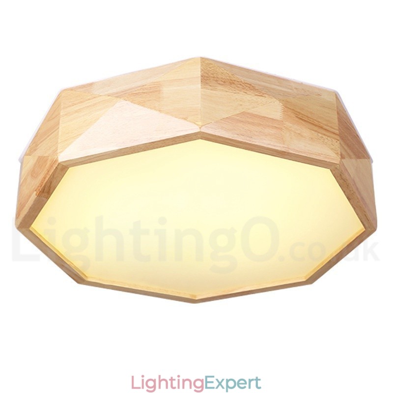 Dimmable Wood Ceiling Light with Acrylic Shade Ceiling Lamp Nordic Style