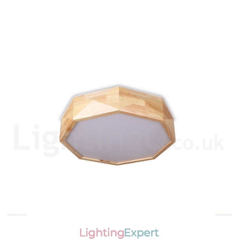 Dimmable Wood Ceiling Light with Acrylic Shade Ceiling Lamp Nordic Style