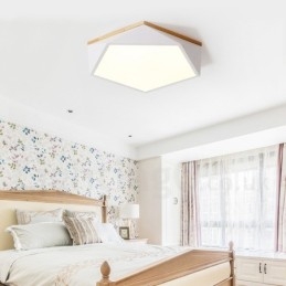 Dimmable Macaron Multi Colours Wood Ceiling Light with Acrylic Shade Ceiling Lamp Nordic Style